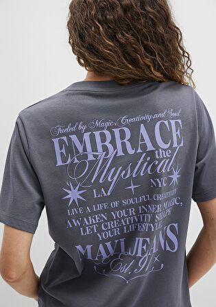 Baskılı Lacivert Tişört 1613487-87828