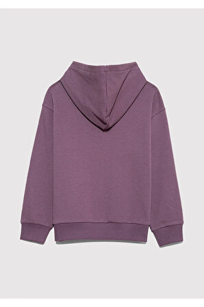 Logo Baskılı Mor Sweatshirt 6S10143-70656