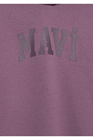 Logo Baskılı Mor Sweatshirt 6S10143-70656