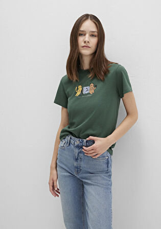 Kedi Baskılı Yeşil Tişört 1613472-71924