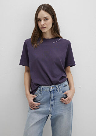 Baskılı Mor Tişört 1613486-70688