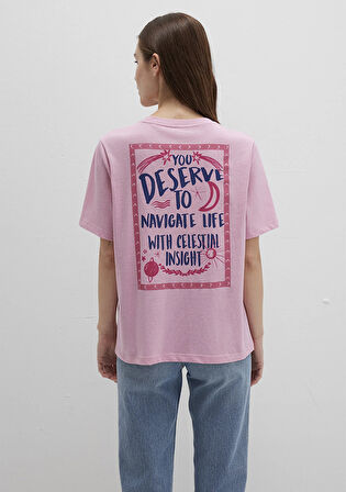 Astroloji Baskılı Pembe Tişört 1613522-71031