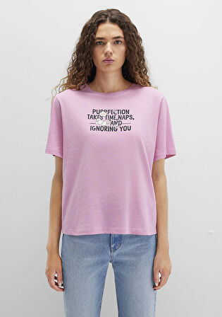 Kedi Baskılı Pembe Tişört 1613473-71031