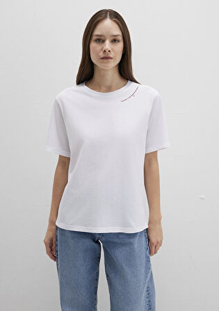 Baskılı Beyaz Tişört 1613486-620