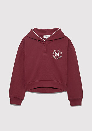 Mavi Jeans Baskılı Bordo Sweatshirt 7S10122-70393