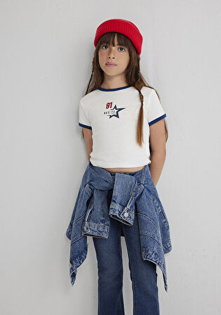 Baskılı Ekru Tişört 7610345-70057