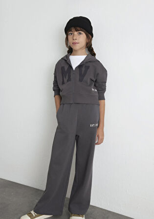 MV Baskılı Antrasit Sweatshirt 7S10128-90778