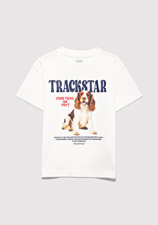 Baskılı Ekru Tişört 7610347-70057