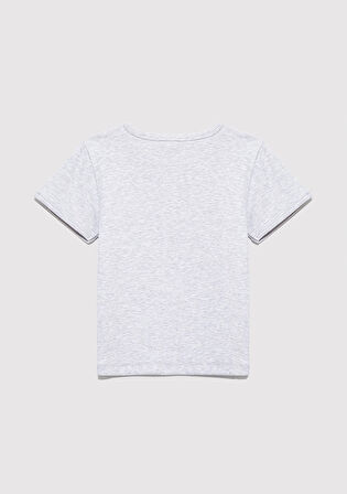 Mavi Logo Baskılı Gri Tişört 7610350-88467