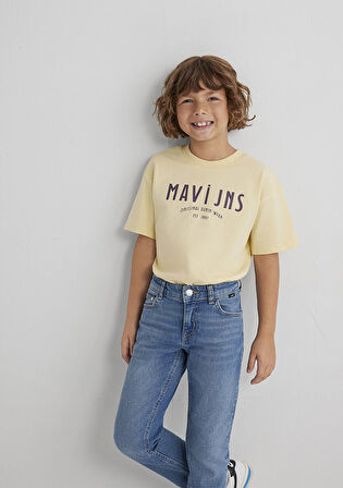 Mavi Jns Baskılı Sarı Tişört 6610396-70024