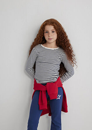 Çizgili Basic Tişört 7610351-86625