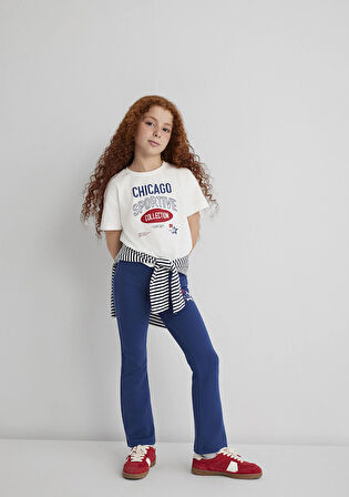 Chicago Baskılı Ekru Tişört 7610344-70057