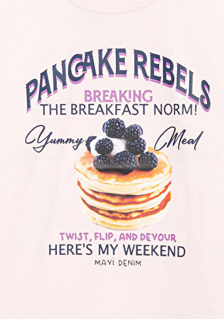 Baskılı Pembe Tişört 7610353-90773