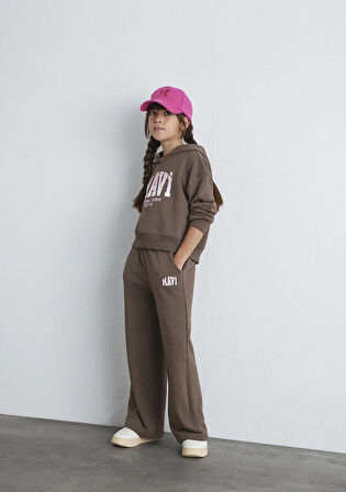 Mavi Logo Baskılı Kahverengi Eşofman Altı 7010038-87181