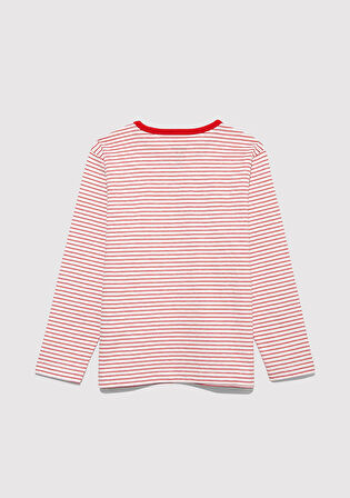 Uzun Kollu Çizgili Tişört 7610357-90989