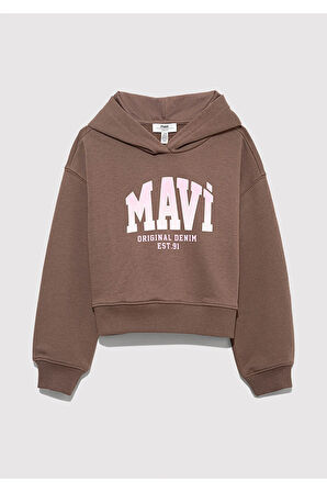 Logo Baskılı Kız Çocuk Sweat M7S10124-87181