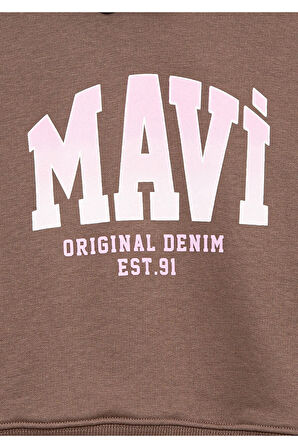 Logo Baskılı Kız Çocuk Sweat M7S10124-87181