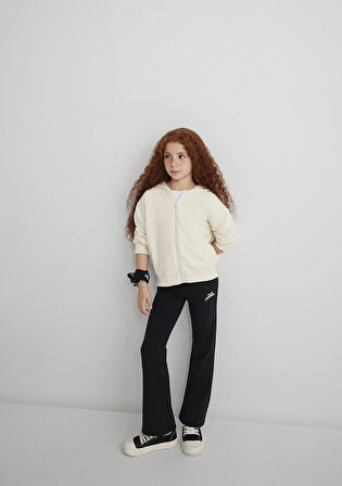 İspanyol Paça Siyah Eşofman Altı 7010035-900