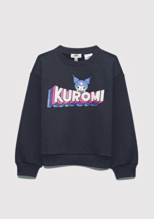 Kuromi Baskılı Antrasit Sweatshirt 7S10139-70087