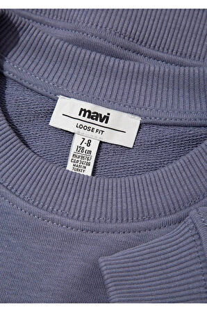 Logo Baskılı Mor Kız Çocuk Sweatshirt M7S10146-88095