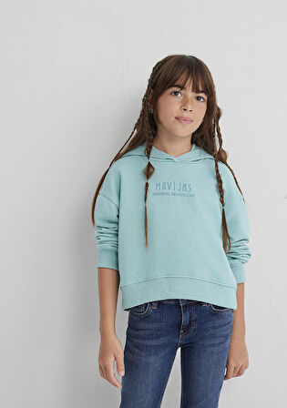 Mavi Baskılı Yeşil Sweatshirt 7S10145-71748