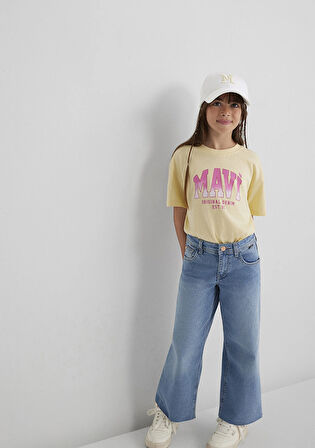 Mavi Logo Baskılı Sarı Tişört 7610386-70024