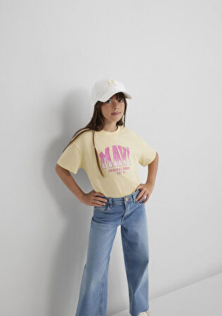 Mavi Logo Baskılı Sarı Tişört 7610386-70024