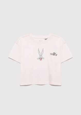 Bugs Bunny Baskılı Pembe Tişört 7610369-90773