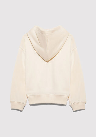 Mavi Patch Logo Fermuarlı Bej Sweatshirt 7S10144-70072