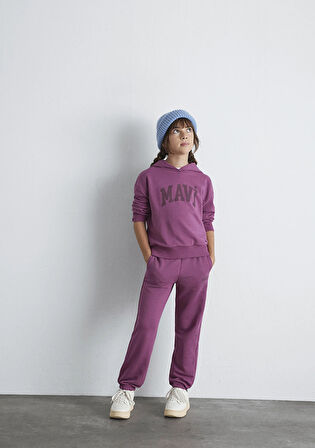 Mavi Logo Baskılı Pembe Eşofman Altı 7010041-70651