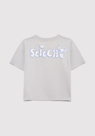 Stitch Baskılı Gri Tişört 7610374-70075