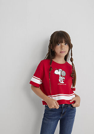 Peanuts Baskılı Kırmızı Tişört 7610372-82054