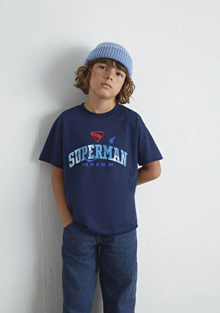 Superman Baskılı Lacivert Tişört 6610380-70720