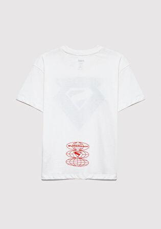 Superman Baskılı Ekru Tişört 6610381-70057
