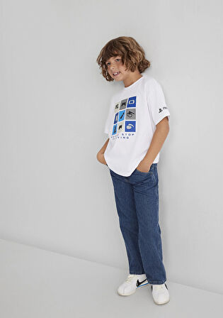 PlayStation Baskılı Beyaz Tişört​ 6610374-620