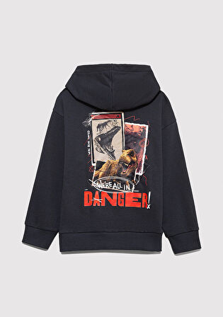 Jurassic Park Baskılı Antrasit Sweatshirt 6S10135-70087