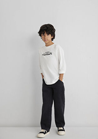 Minecraft Baskılı Ekru Tişört 6610378-70057