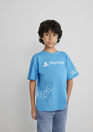 PlayStation Baskılı Mavi Tişört​ 6610376-70772