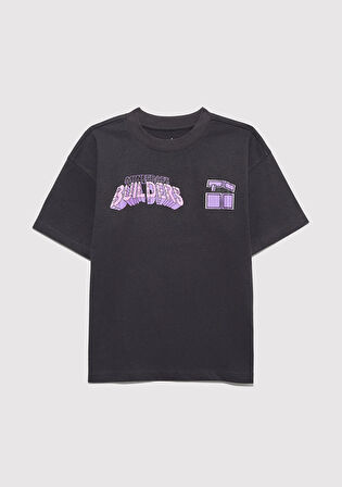 Minecraft Baskılı Antrasit Tişört 6610379-70087