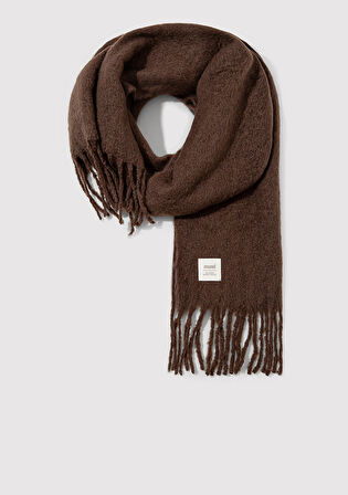 Püsküllü Kahverengi Atkı 1912807-81329