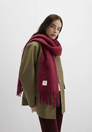 Püsküllü Bordo Atkı 1912807-24862