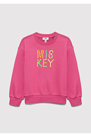 Mickey Baskılı Kız Çocuk Sweat M7S10142-71085