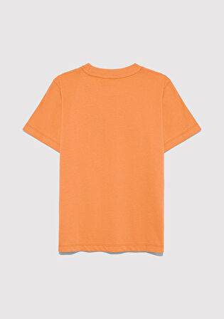Mavi Logo Baskılı Turuncu Tişört 6610030-71421