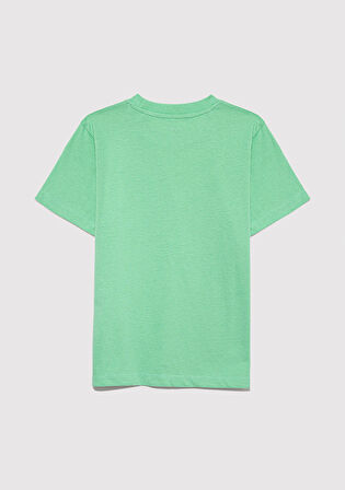 Mavi Logo Baskılı Yeşil Tişört 6610030-71789