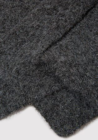 Yün Karışımlı Gri Atkı 1913589-25817