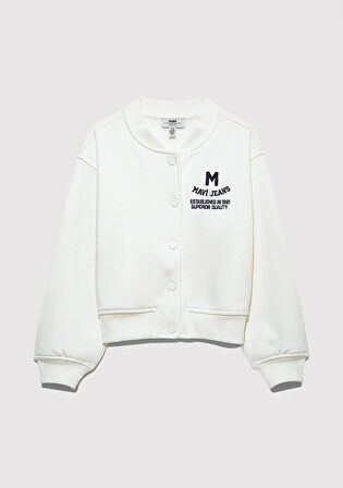 M Logo Patchli Ekru Bomber Ceket 7S10086-70057