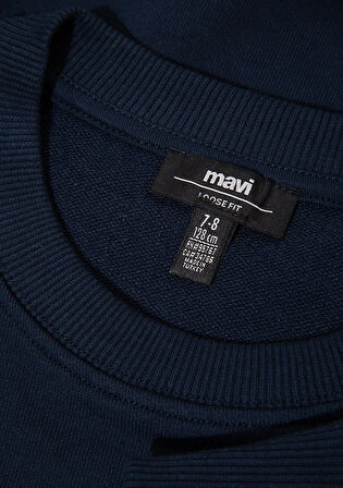 Mavi Jeans Baskılı Lacivert Sweatshirt 6S10136-70490