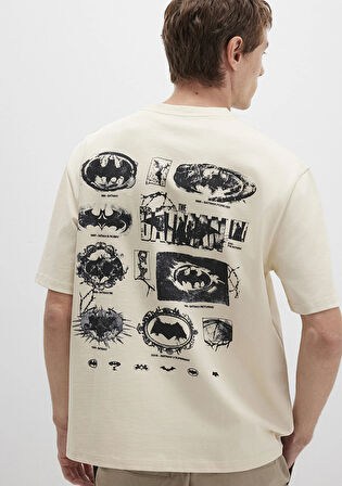 Batman Baskılı Bej Tişört 0612919-70065
