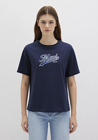 Mavi Logo Baskılı Lacivert Tişört 1613565-82318