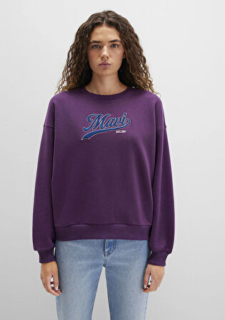 Mavi Logo Baskılı Mor Sweatshirt 1S10419-70679